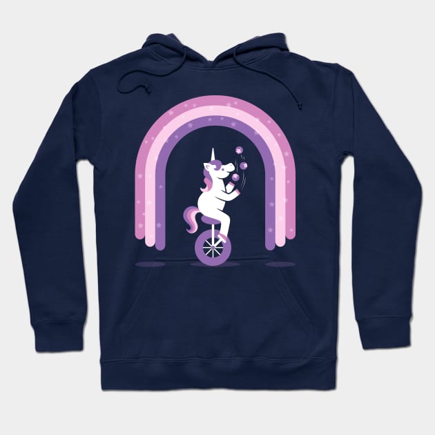 Unicycle Unicorn Hoodie by slugbunny